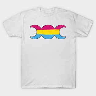 Witchy Triple Moon Goddess Symbol - Pansexual T-Shirt